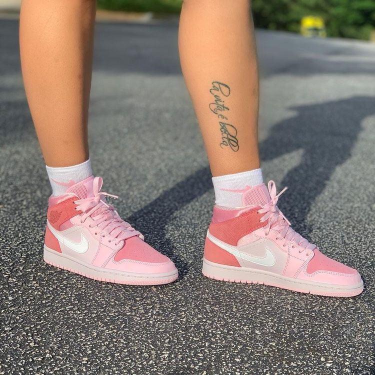 Custom Air Jordan 1 Mid" Digital Pink High Q - fashionupstore1