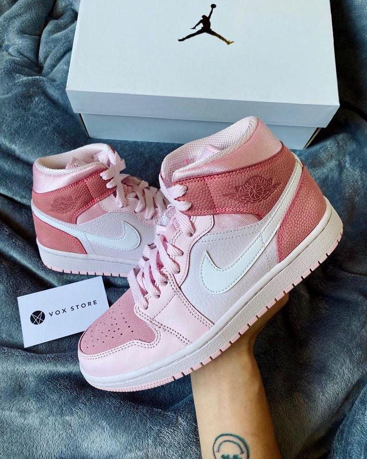 Custom Air Jordan 1 Mid" Digital Pink High Q - fashionupstore1