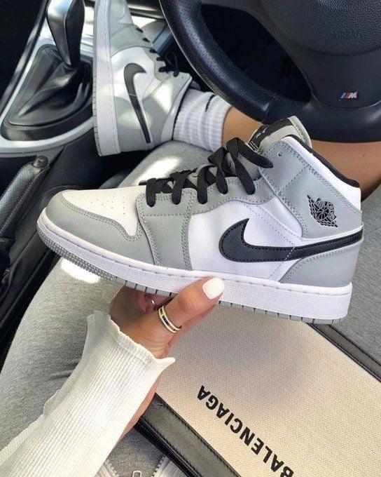 Custom Jordan 1 Mid Light Smoke Grey High Q LUXURYSTEPSCO