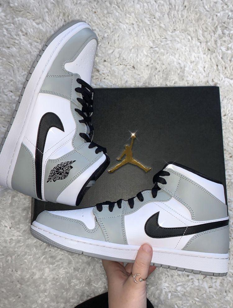 Custom Jordan 1 Mid Light Smoke Grey High Q LUXURYSTEPSCO