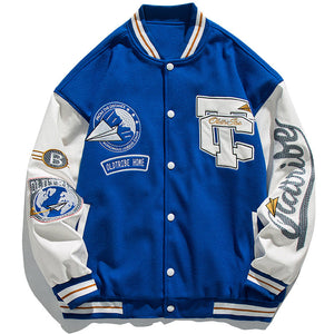 1984 Streetwear Baseball Jacket Paper Airplane - fashionupstore1