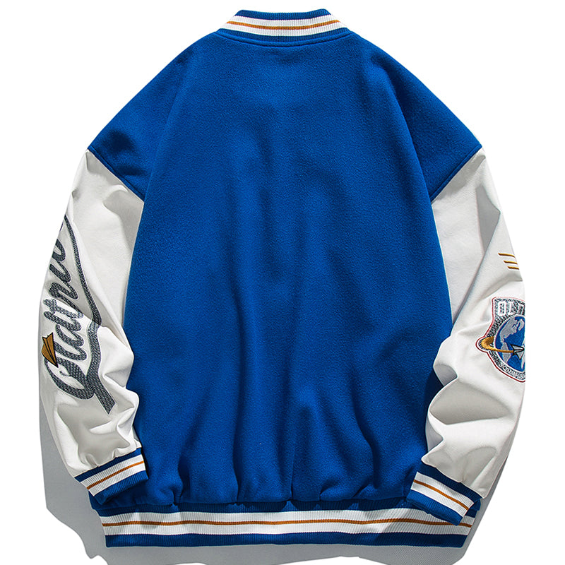 1984 Streetwear Baseball Jacket Paper Airplane - fashionupstore1