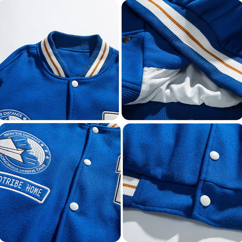 1984 Streetwear Baseball Jacket Paper Airplane - fashionupstore1