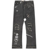 1984 Straight Leg Jeans Embroidery Skeleton - fashionupstore1