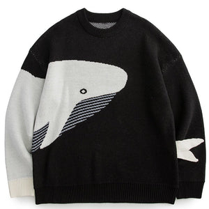 Lazy Knit Sweater Lonely Whale - fashionupstore1