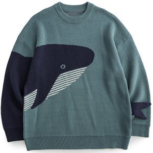 Lazy Knit Sweater Lonely Whale - fashionupstore1