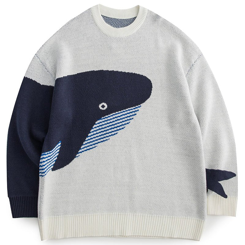 Lazy Knit Sweater Lonely Whale - fashionupstore1