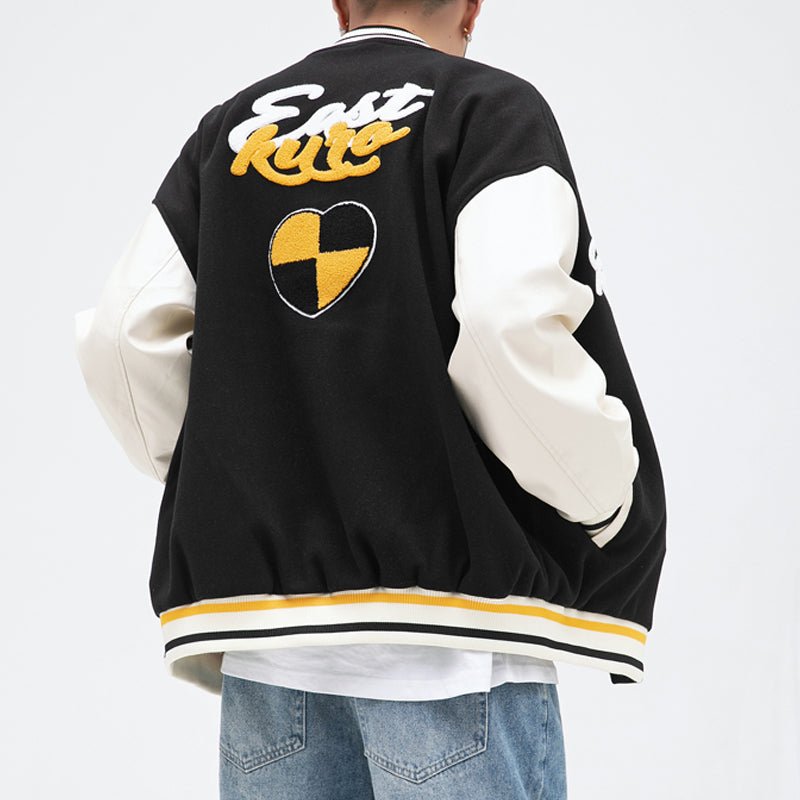 1984 American Style Baseball Jacket Color Block - fashionupstore1