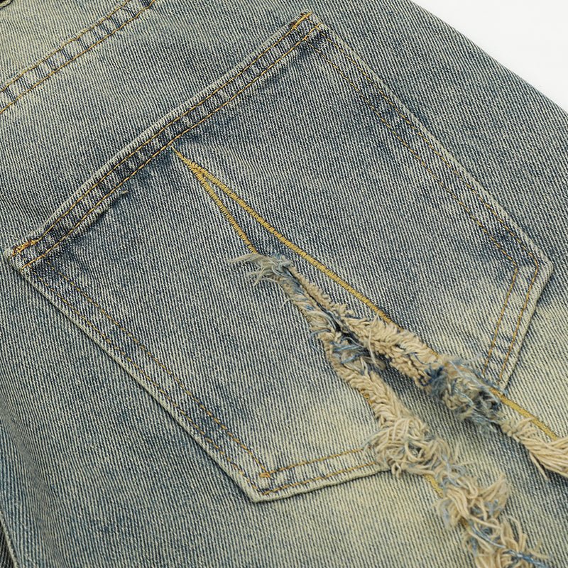 Fashionup American Style Jeans Frayed Cross - fashionupstore1