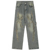 Fashionup American Style Jeans Frayed Cross - fashionupstore1