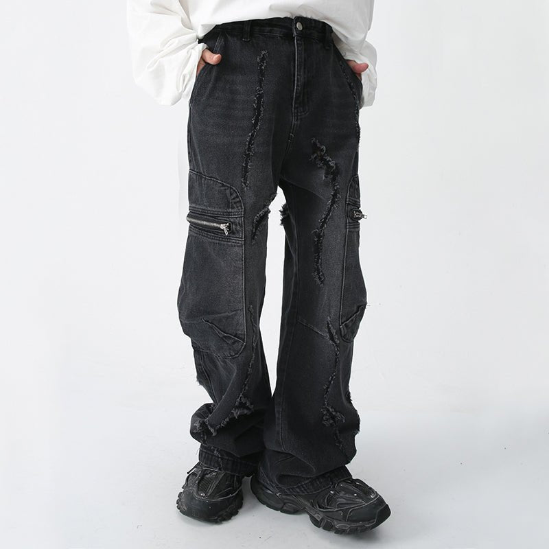 1984 American Style Ripped Cargo Jeans - fashionupstore1