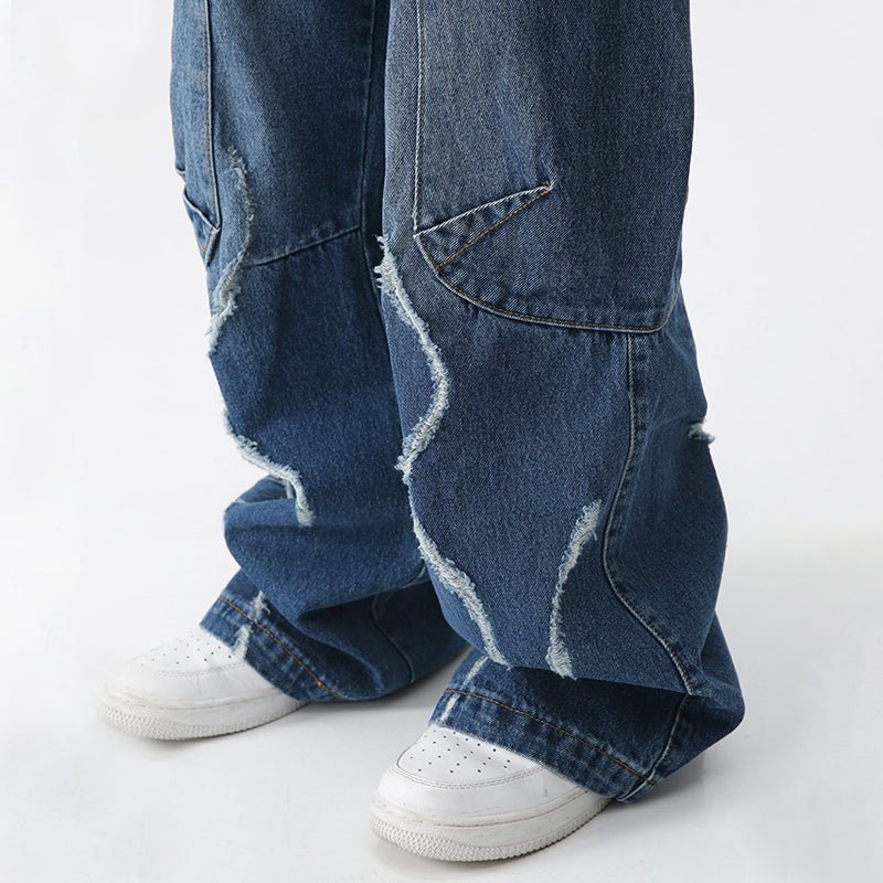 1984 American Style Ripped Cargo Jeans - fashionupstore1