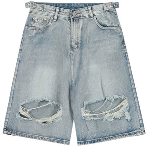 1984 Baggy Ripped Denim Shorts - fashionupstore1