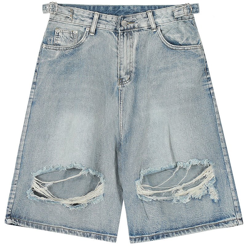 1984 Baggy Ripped Denim Shorts - fashionupstore1