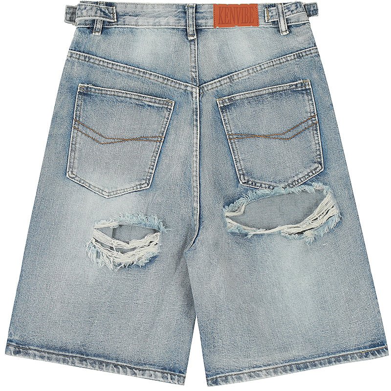 1984 Baggy Ripped Denim Shorts - fashionupstore1