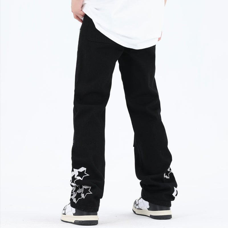 1984® Black Straight Leg Jeans Star Patch - 1984brand