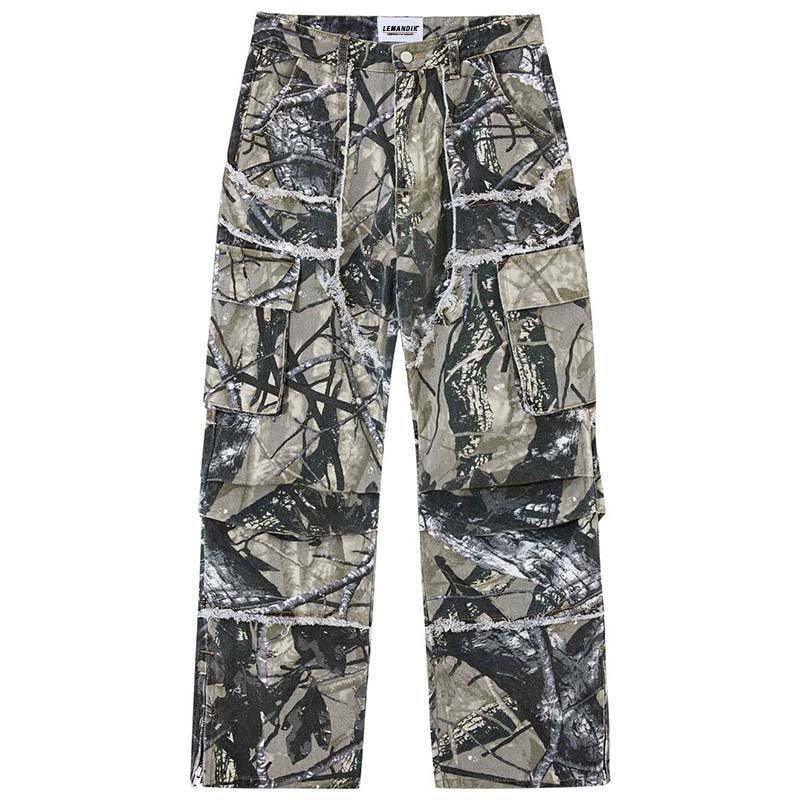 1984 Camouflage Cargo Pants Multi Pockets - 1984brand