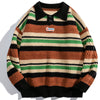 1984 Casual Knitted Sweater Colorful Striped - fashionupstore1