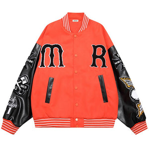 1984 Classic Varsity Jacket Embroidered Skull - fashionupstore1