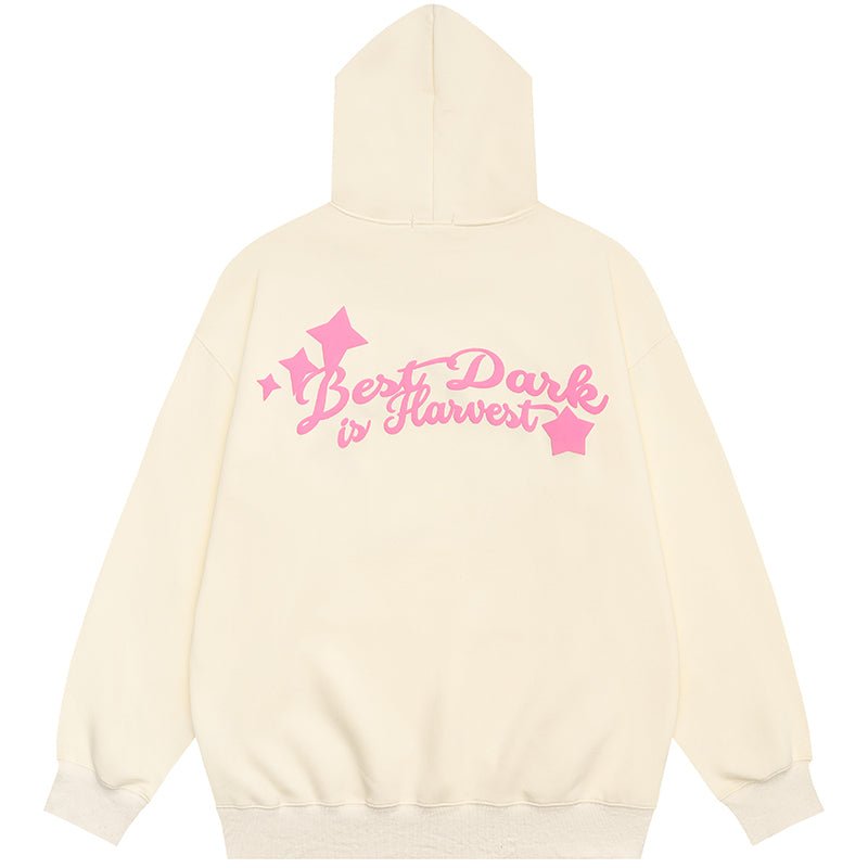 1984 Cute Hoodie Flocked Star Cat - fashionupstore1