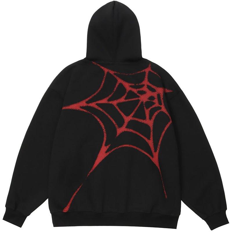 1984 Dark Style Hoodie Flocked Spider - 1984brand