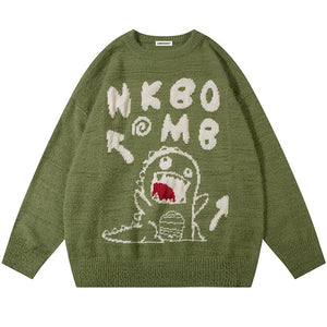 1984® Dinosaur Jacquard Knit Sweater - fashionupstore1