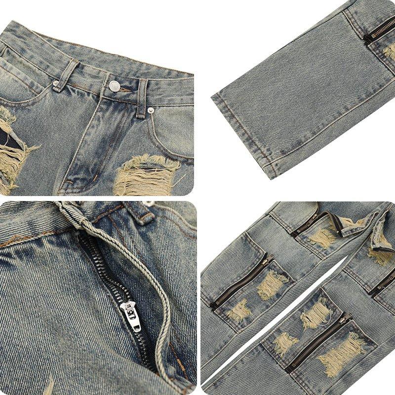 1984 Distressed Jeans Multiple Pockets - 1984brand