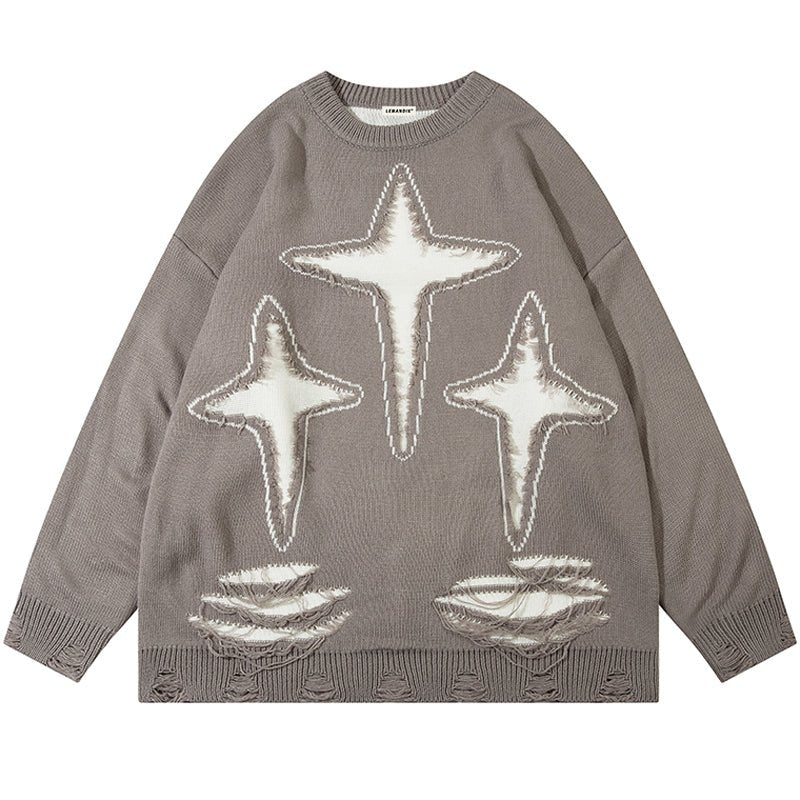 1984® Distressed Knit Sweater Cross Star - 1984brand