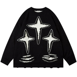 1984® Distressed Knit Sweater Cross Star - 1984brand