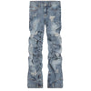 Fashionup Hip Hop Style Jeans Ripped Folds - fashionupstore1