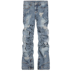 Fashionup Hip Hop Style Jeans Ripped Folds - fashionupstore1