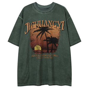 1984 Oversize T-shirt Sunset Print - fashionupstore1