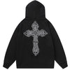 1984 Oversize Zipper Hoodie Foam Cross - fashionupstore1