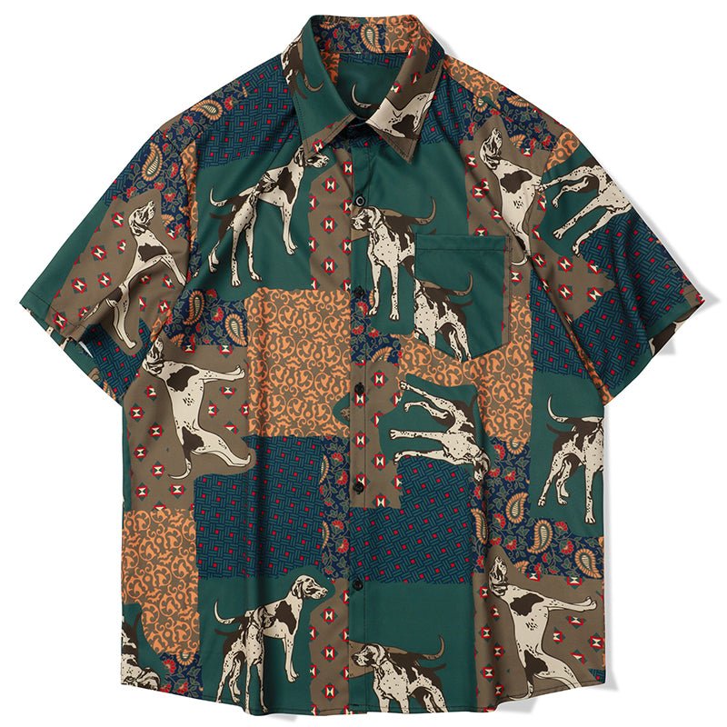 1984 Retro Hawaiian Shirt Spotted Dog - fashionupstore1