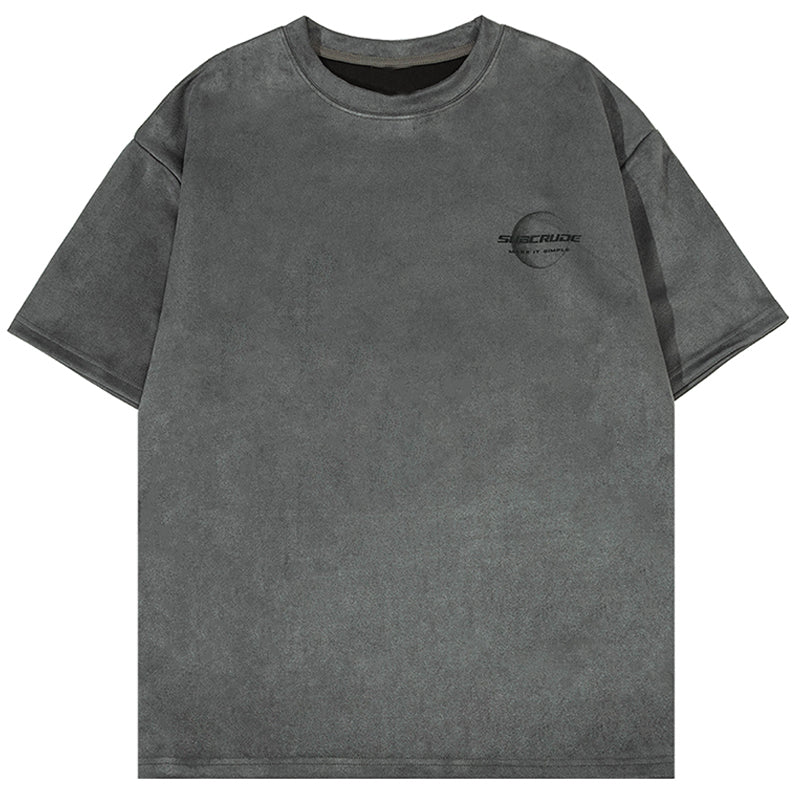 1984 Retro Suede T-shirt Crescent - fashionupstore1