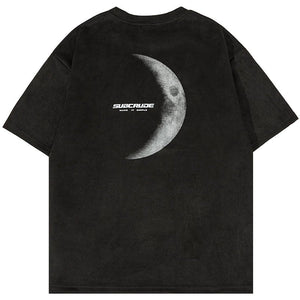 1984 Retro Suede T-shirt Crescent - fashionupstore1