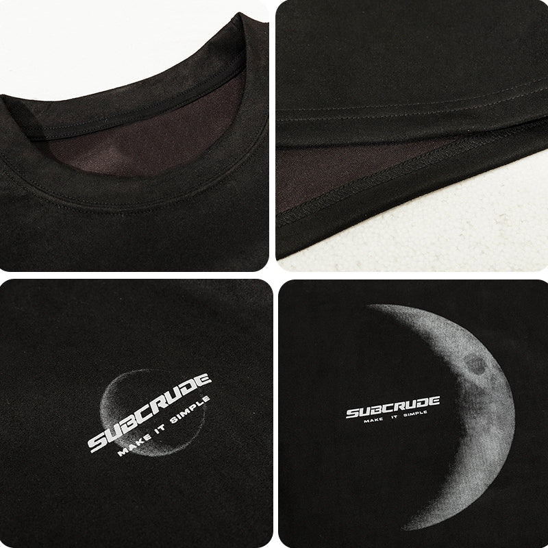 1984 Retro Suede T-shirt Crescent - fashionupstore1