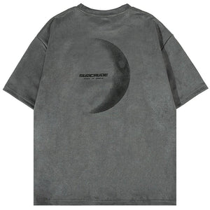 1984 Retro Suede T-shirt Crescent - fashionupstore1