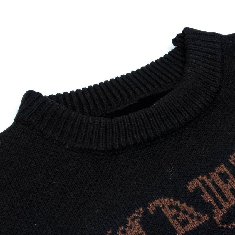 1984 Skeleton Knit Sweater Streetwear Style - fashionupstore1