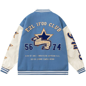 1984 Street Style Baseball Jacket Embroidery E - fashionupstore1