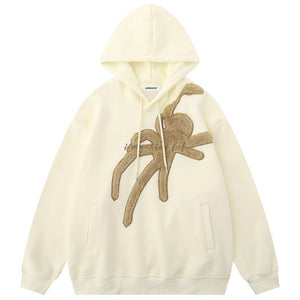 1984 Streetwear Hoodie Flocked Spider - fashionupstore1