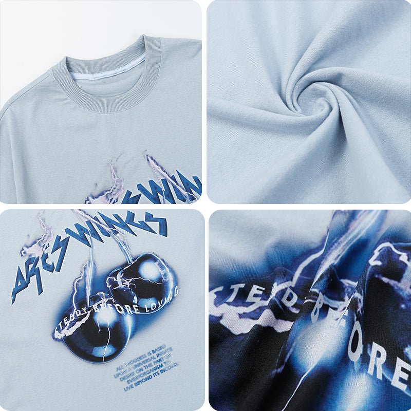 1984 Streetwear T-shirt Lightning Cherry - fashionupstore1