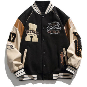 1984 Thicken Varsity Jacket Embroidery A - fashionupstore1