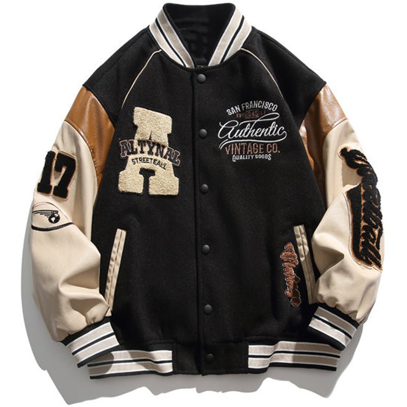 1984 Thicken Varsity Jacket Embroidery A - fashionupstore1