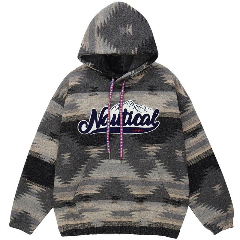 1984 Vintage Hoodie Color Block Stitching - fashionupstore1