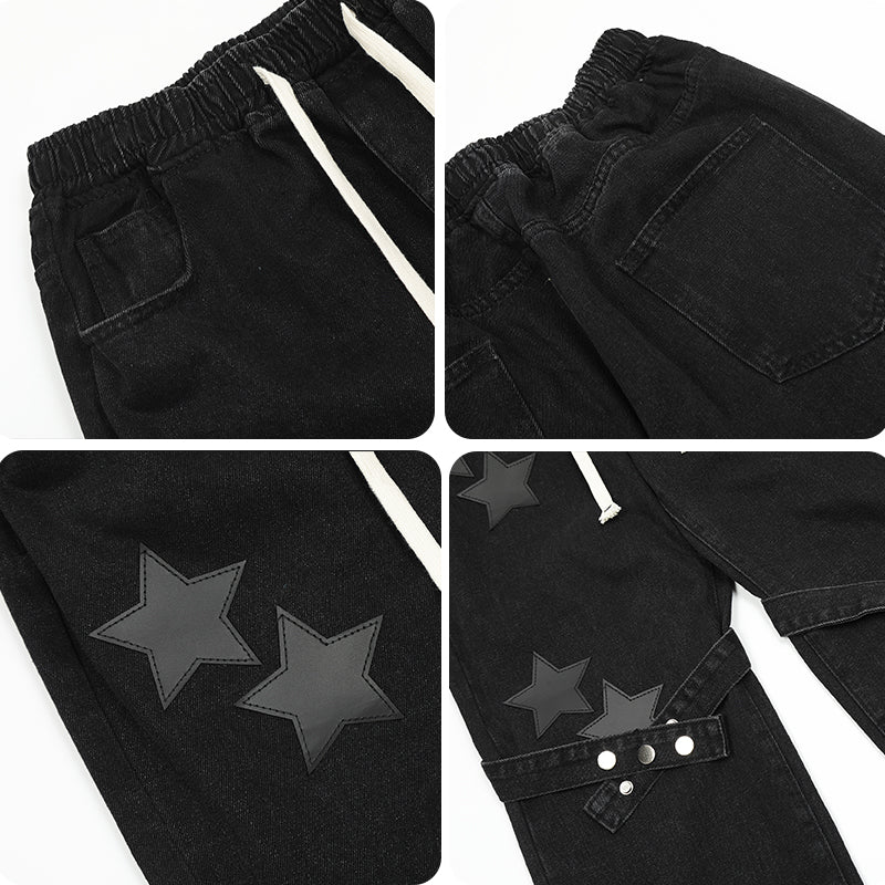 1984 Vintage Washed Jeans Star Patch - fashionupstore1