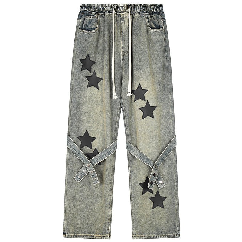 1984 Vintage Washed Jeans Star Patch - fashionupstore1