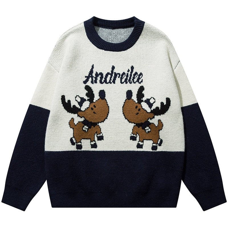 1984 Warm Christmas Knit Sweater Elk - fashionupstore1