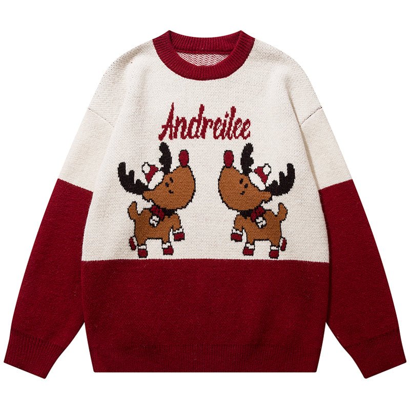 1984 Warm Christmas Knit Sweater Elk - fashionupstore1