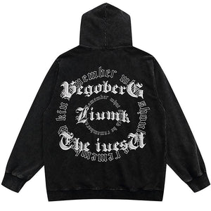 1984 Zip Up Hoodie Gothic Letter - fashionupstore1